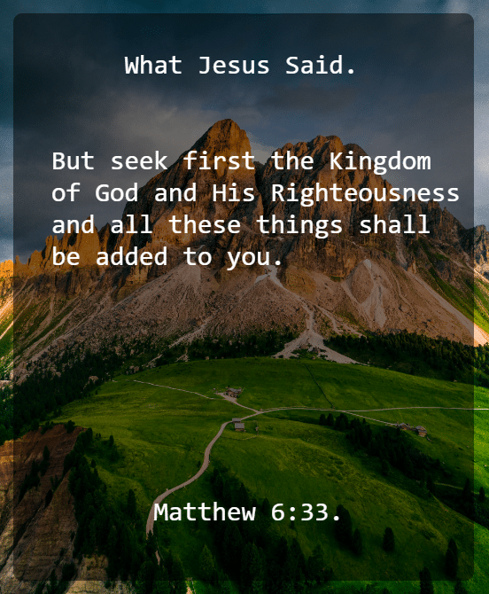 Matt 6v33