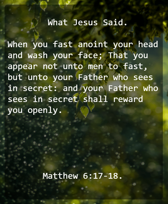 Matt 6v17 18