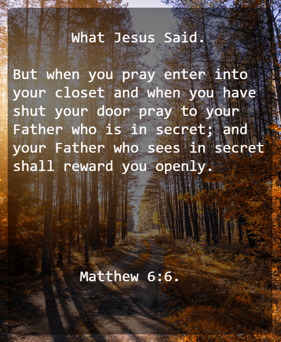 Matt 6 V 6