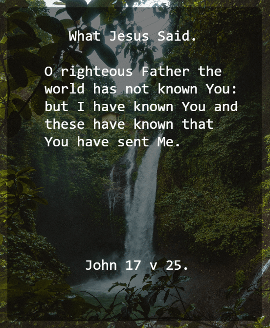 John 17 V 25