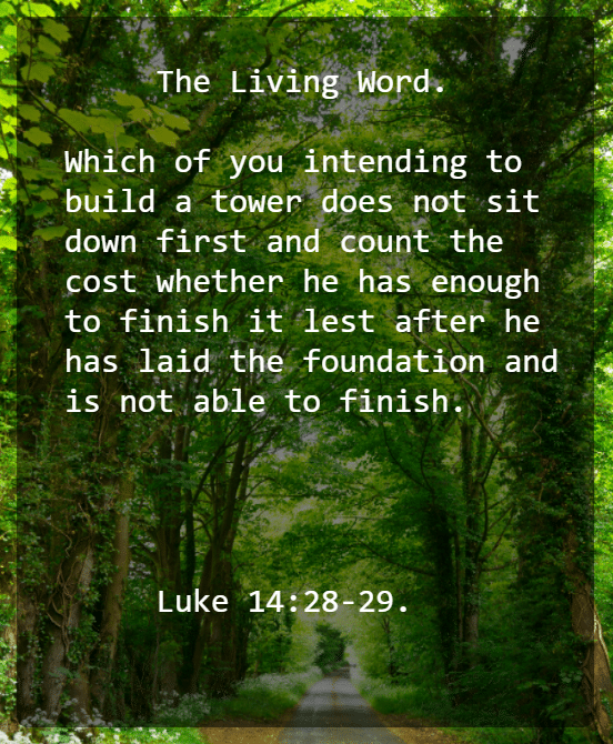 Luke 14 V 28